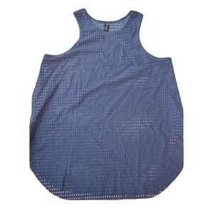Onzie Molly Jersey Mesh Tank wFlyaway Sides Periwinkle Women's One Size